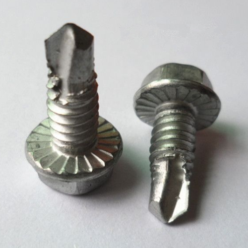 DIN7504 Hex Washer Head Drilling Screws with Serrations