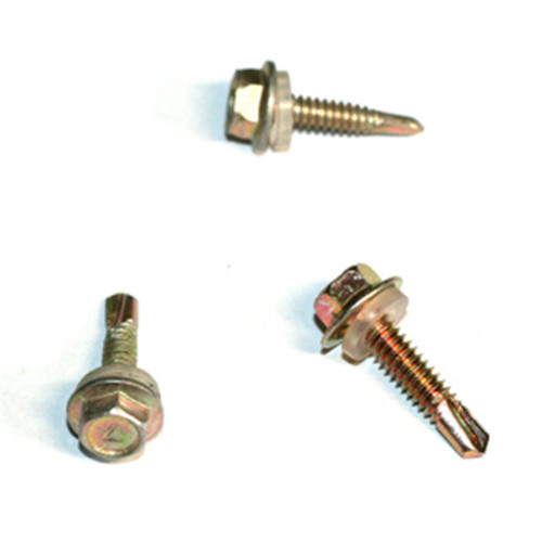 DIN7504 Hex Washer Head Drilling Screws with PE Washer