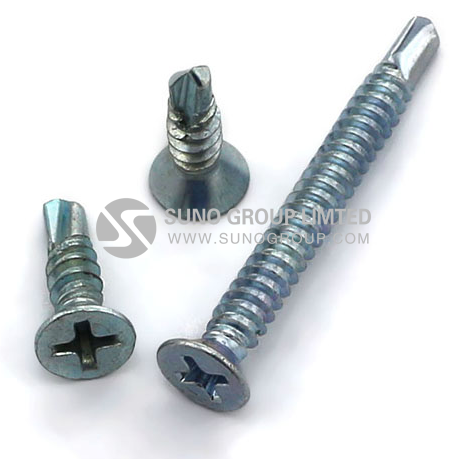 ISO15482 Countersunk Head Drilling Screws with Cross Recessed